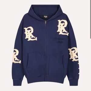 Rolling Loud LA 25 Appliqué RLS Navy Zip Hoodie